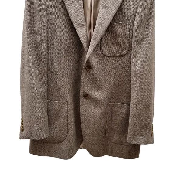 Matarazzi Uomo Venezia Brown Wool/Cashmere Blazer Size 52 - Picture 4 of 14